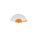 Variante Orange - Éventail à main personnalisable plastique et polyester avec logo - Sublimation