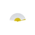 Variante Jaune - Éventail à main personnalisable plastique et polyester avec logo - Sublimation