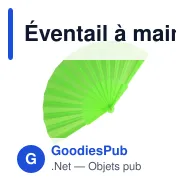 Éventail à main personnalisable plastique et polyester avec logo - Impression digitale - Miniature 8