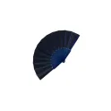 Variante Bleu foncé - Éventail à main personnalisable plastique et polyester avec logo - Impression digitale