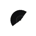 Variante Noir - Éventail à main personnalisable plastique et polyester avec logo - Impression digitale