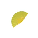 Variante Jaune - Éventail à main personnalisable plastique et polyester avec logo - Impression digitale