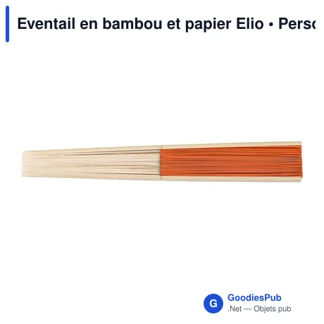 Eventail en bambou et papier Elio