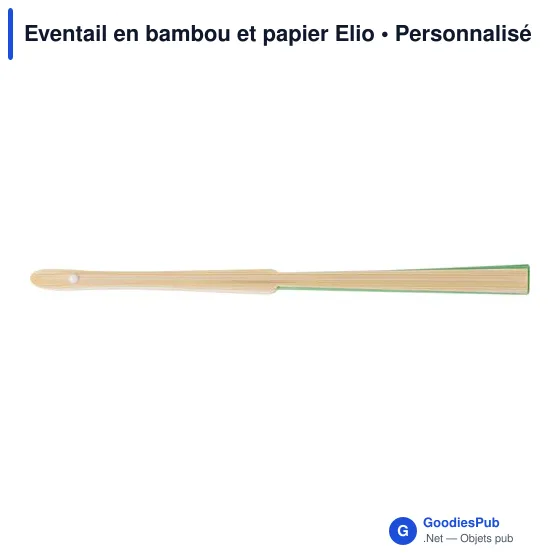 Eventail en bambou et papier Elio - Image 11