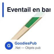 Eventail en bambou et papier Elio - Miniature 12