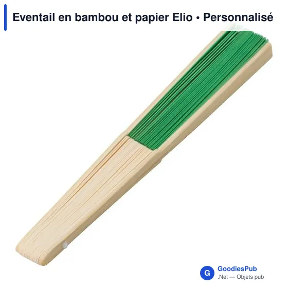 Eventail en bambou et papier Elio - Image 12