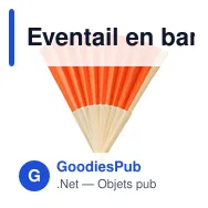 Eventail en bambou et papier Elio - Miniature 3