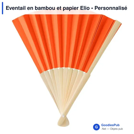 Eventail en bambou et papier Elio - Image 3