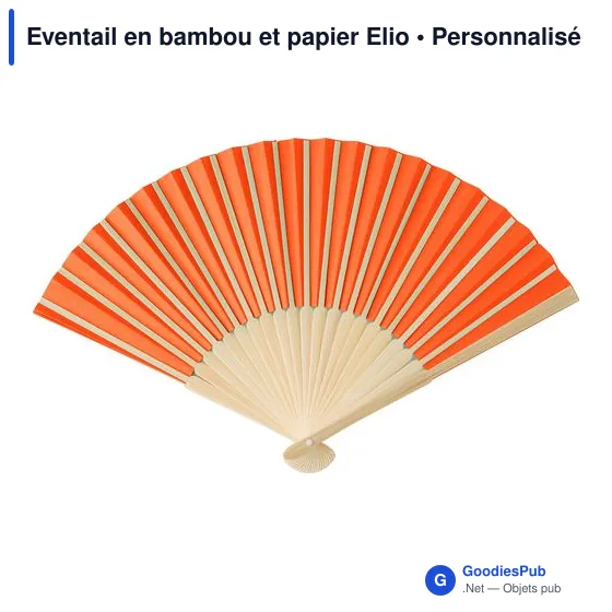Eventail en bambou et papier Elio - Image 4