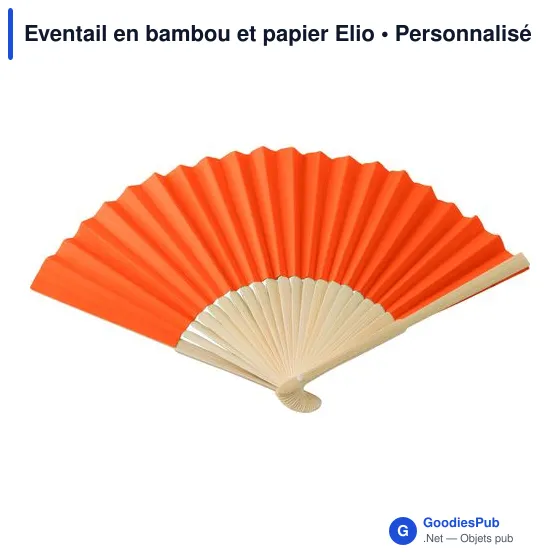 Eventail en bambou et papier Elio - Image 5