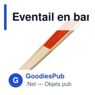 Eventail en bambou et papier Elio - Miniature 6