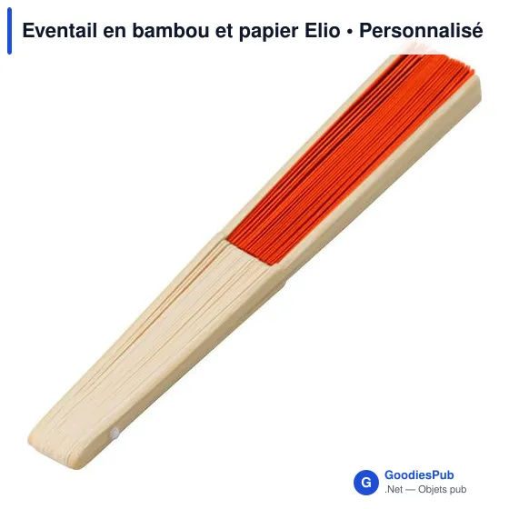 Eventail en bambou et papier Elio - Image 6