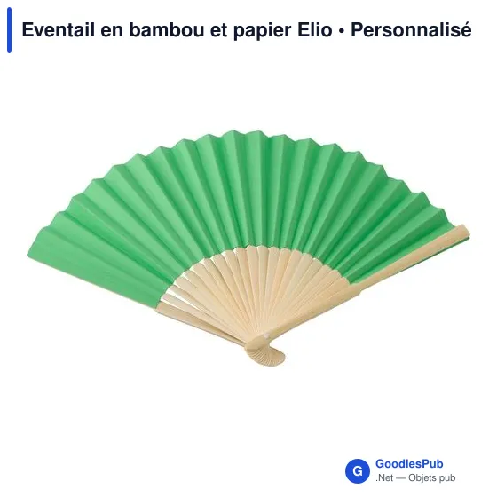 Eventail en bambou et papier Elio - Image 7