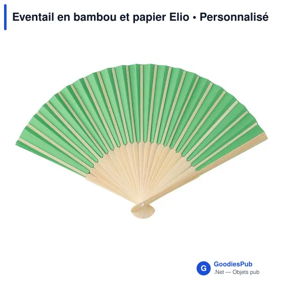 Eventail en bambou et papier Elio - Image 8