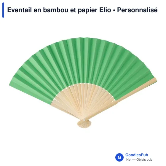 Eventail en bambou et papier Elio - Image 9