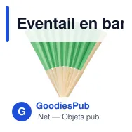 Eventail en bambou et papier Elio - Miniature 10