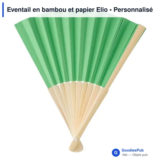 Eventail en bambou et papier Elio - Image 10