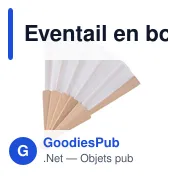 Éventail en bois personnalisable avec logo dans une boîte cadeau kraft Rosanne - Miniature 7