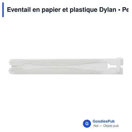 Eventail en papier et plastique Dylan
