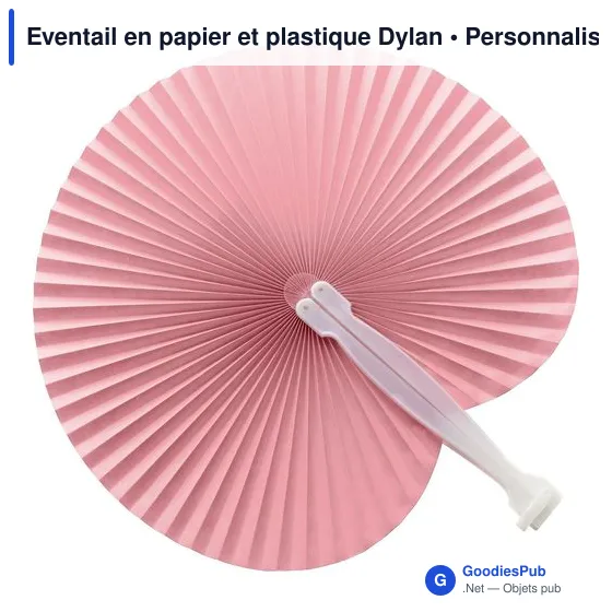 Eventail en papier et plastique Dylan - Image 12