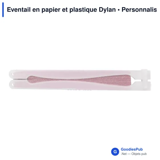 Eventail en papier et plastique Dylan - Image 5
