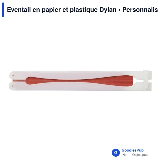 Eventail en papier et plastique Dylan - Image 6