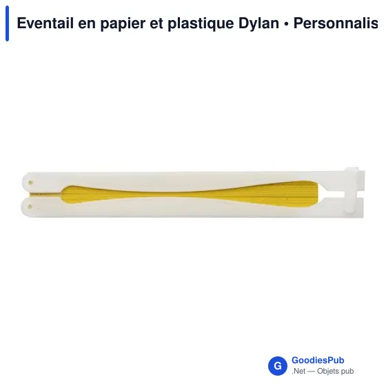 Eventail en papier et plastique Dylan - Image 7