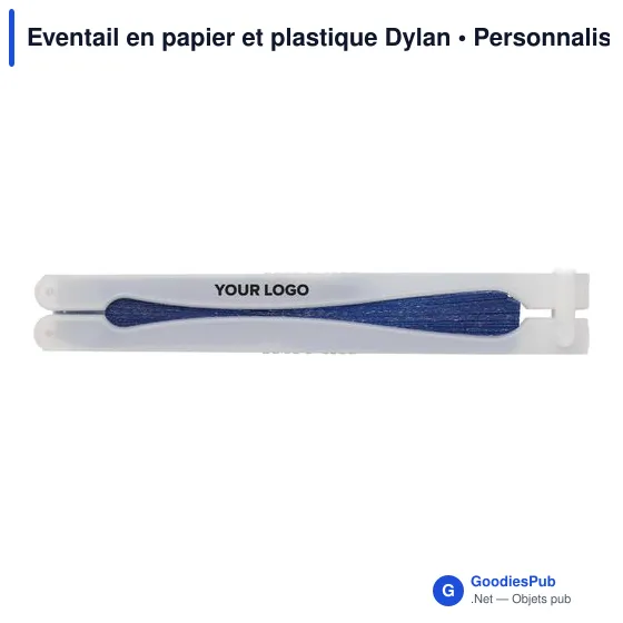 Eventail en papier et plastique Dylan - Image 9