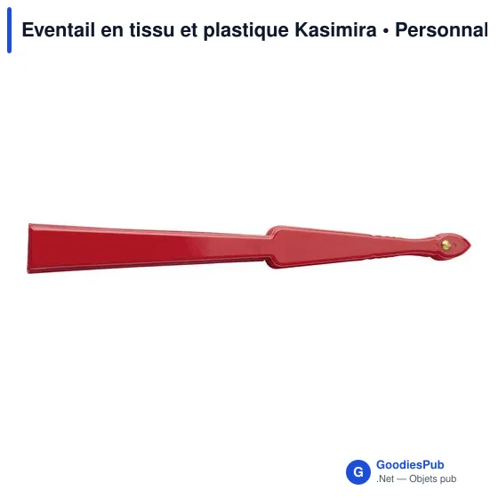 Éventail en tissu et plastique personnalisable avec logo - Kasimira - Image 3