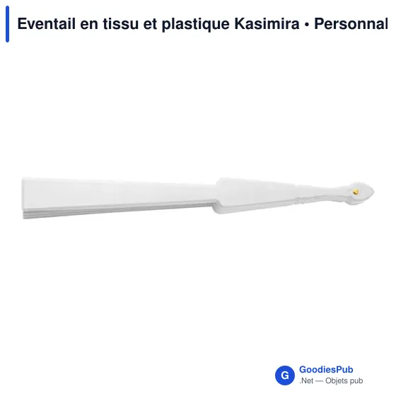 Éventail en tissu et plastique personnalisable avec logo - Kasimira - Image 5