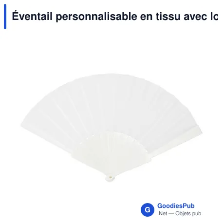 Éventail personnalisable en tissu avec logo - Goodies entreprise