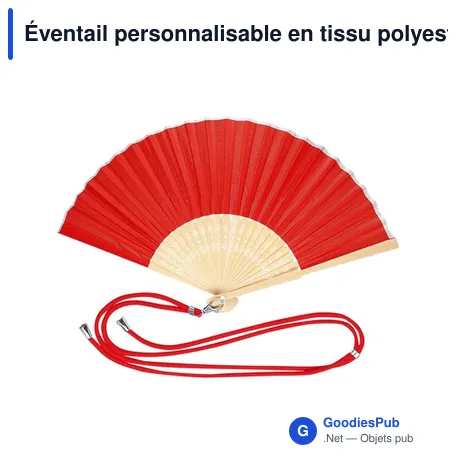 Éventail personnalisable en tissu polyester avec logo - Yanex