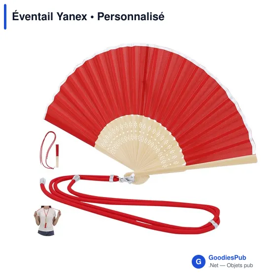 Éventail personnalisable en tissu polyester avec logo - Yanex - Image 12