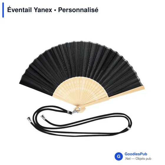 Éventail personnalisable en tissu polyester avec logo - Yanex - Image 6