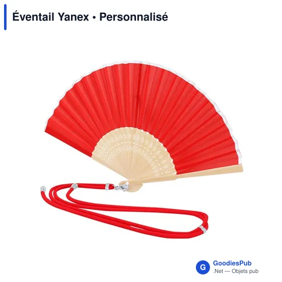 Éventail personnalisable en tissu polyester avec logo - Yanex - Image 8