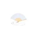 Variante blanc - Éventail personnalisable en tissu polyester avec logo - Yanex