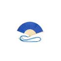 Variante bleu - Éventail personnalisable en tissu polyester avec logo - Yanex
