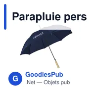 Parapluie personnalisable Everest RCS RPET 23 inch avec logo - Miniature 1