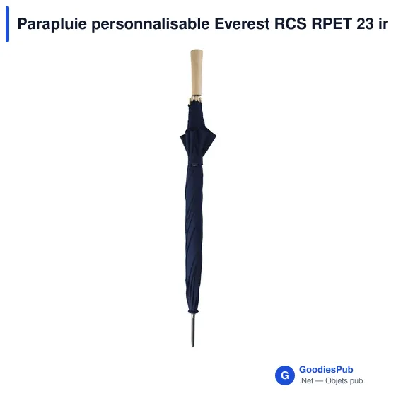 Parapluie personnalisable Everest RCS RPET 23 inch avec logo - Image 2