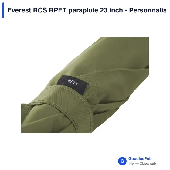 Parapluie personnalisable Everest RCS RPET 23 inch avec logo - Image 12