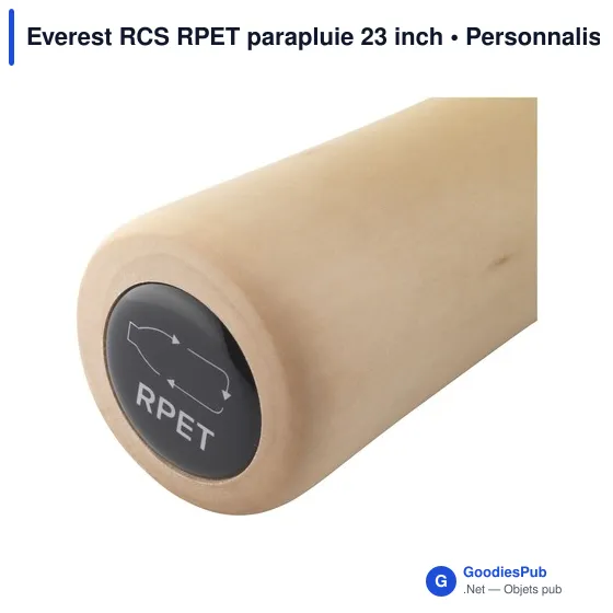 Parapluie personnalisable Everest RCS RPET 23 inch avec logo - Image 3