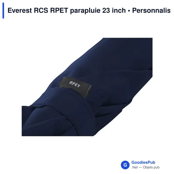 Parapluie personnalisable Everest RCS RPET 23 inch avec logo - Image 5