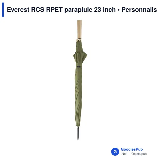 Parapluie personnalisable Everest RCS RPET 23 inch avec logo - Image 9