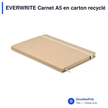 EVERWRITE Carnet A5 en carton recyclé