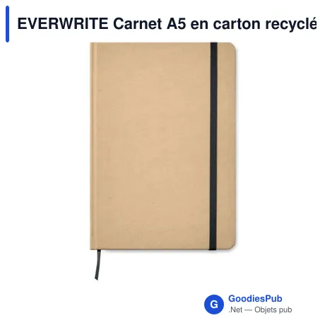 EVERWRITE Carnet A5 en carton recyclé