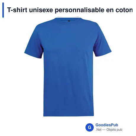 T-shirt unisexe personnalisable en coton recyclé - EXPLORERavec logo