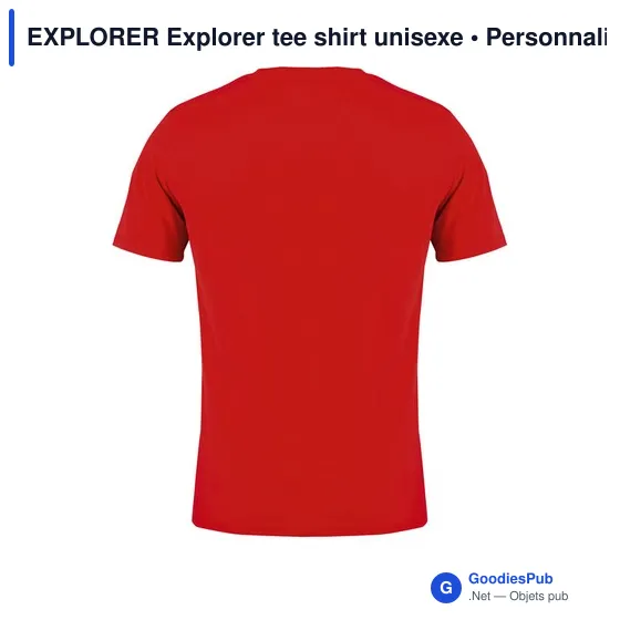 T-shirt unisexe personnalisable en coton recyclé - EXPLORERavec logo - Image 11