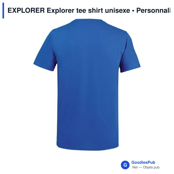 T-shirt unisexe personnalisable en coton recyclé - EXPLORERavec logo - Image 8