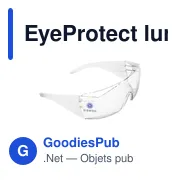 Lunettes de sécurité personnalisables EyeProtect avec logo - Miniature 1