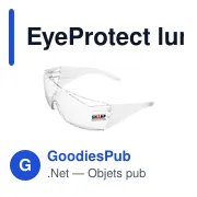Lunettes de sécurité personnalisables EyeProtect avec logo - Miniature 2